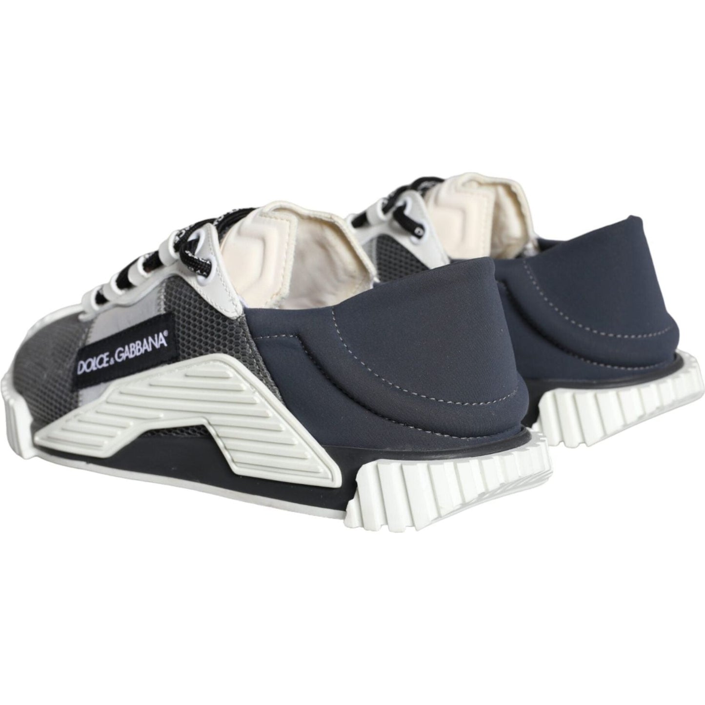 Dolce & Gabbana White Gray Low Top NS1 Sneakers Men Shoes Dolce & Gabbana