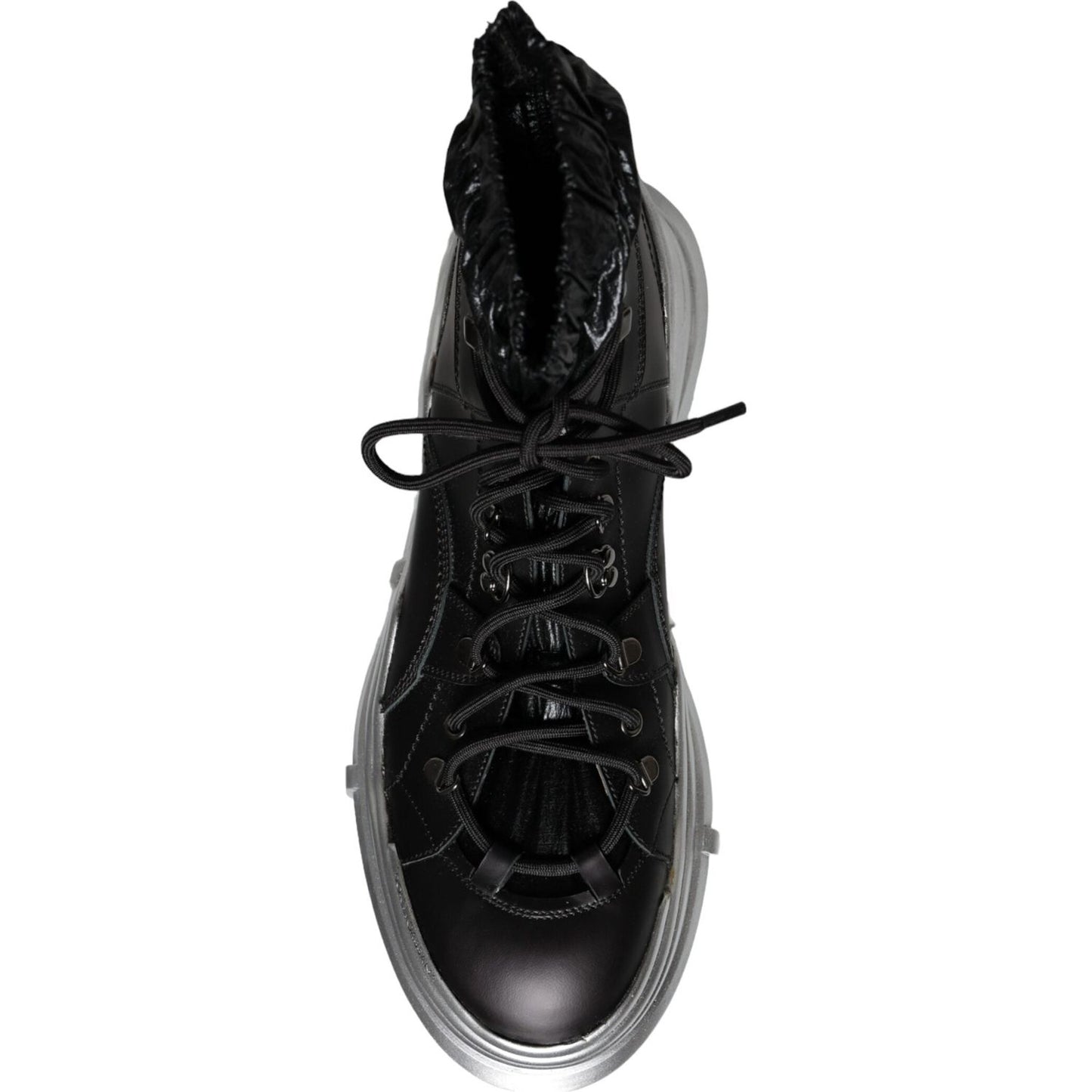 Dolce & Gabbana Black Nylon Galileo High Top Sneakers Shoes Dolce & Gabbana