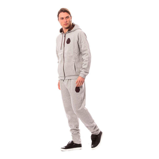 Billionaire Italian Couture Elegant Gray Cotton Sweatsuit Ensemble Billionaire Italian Couture