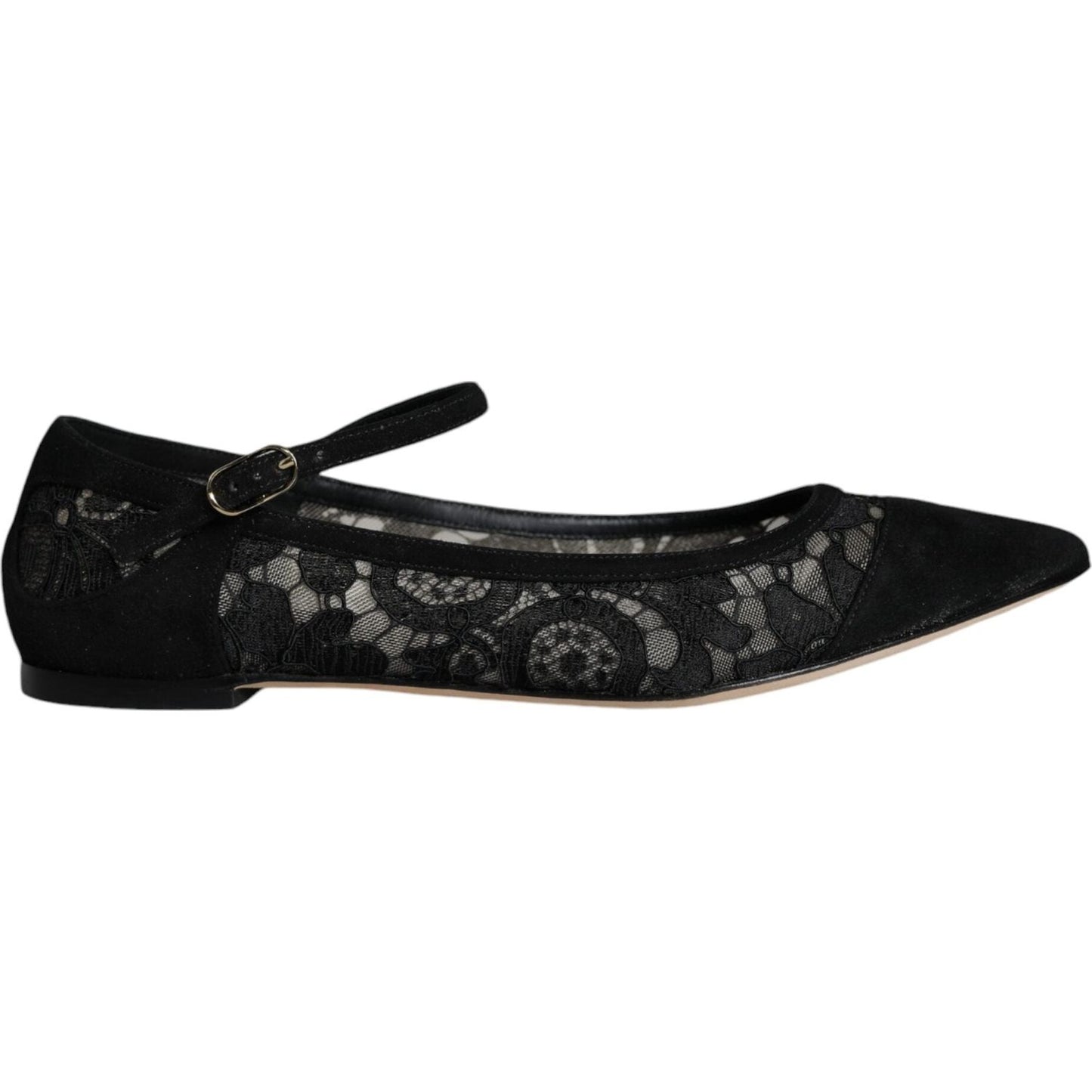 Dolce & Gabbana Black Taormina Lace Bellucci Flats Shoes Dolce & Gabbana