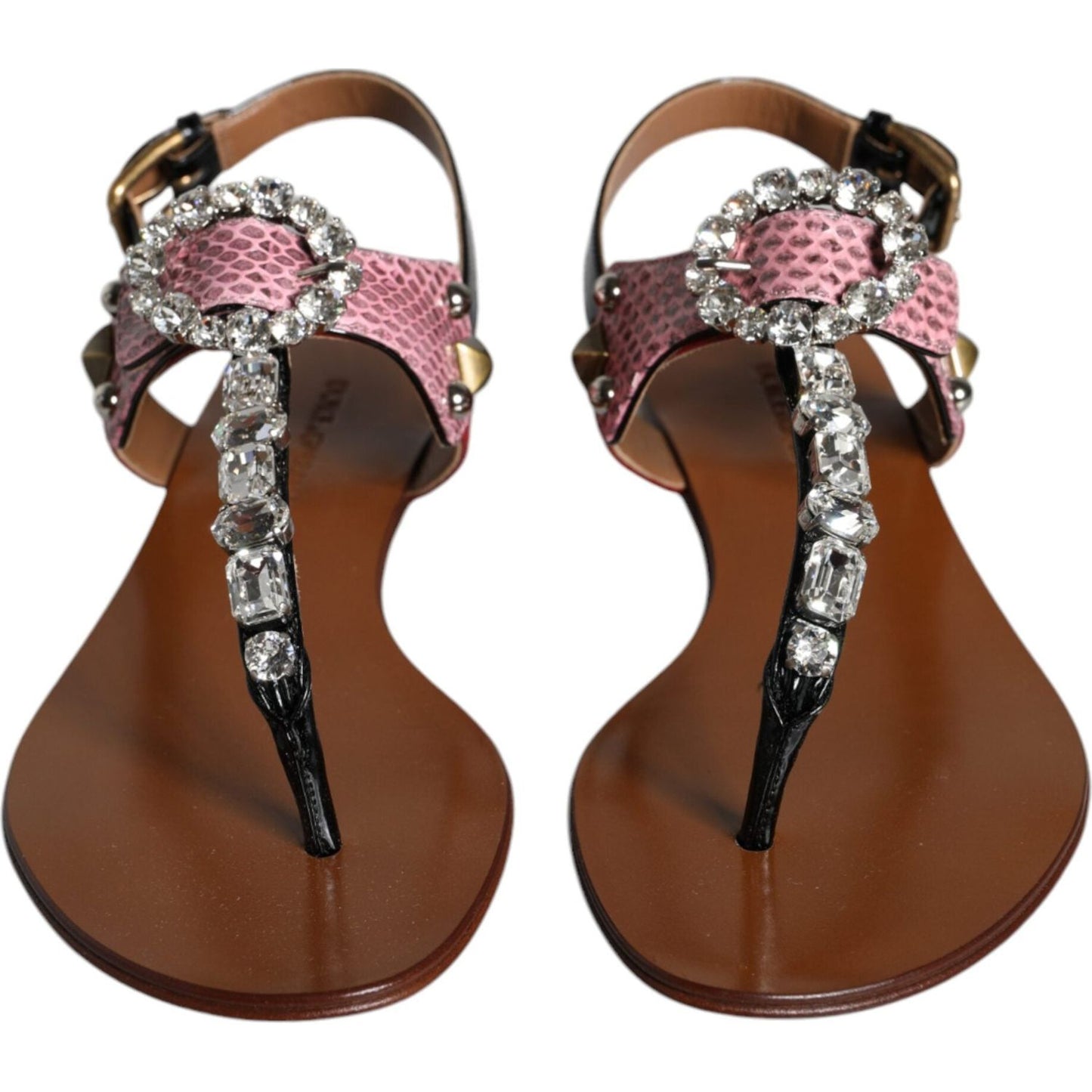 Dolce & Gabbana Multicolor Crystal Sandals Flip Flops Shoes Dolce & Gabbana