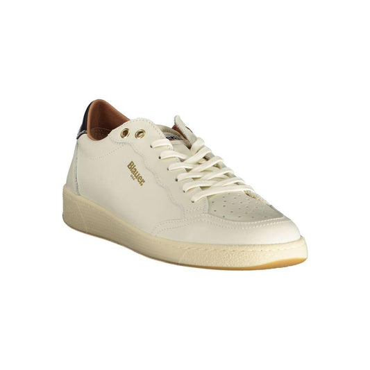 Blauer White Polyester Sneaker Blauer