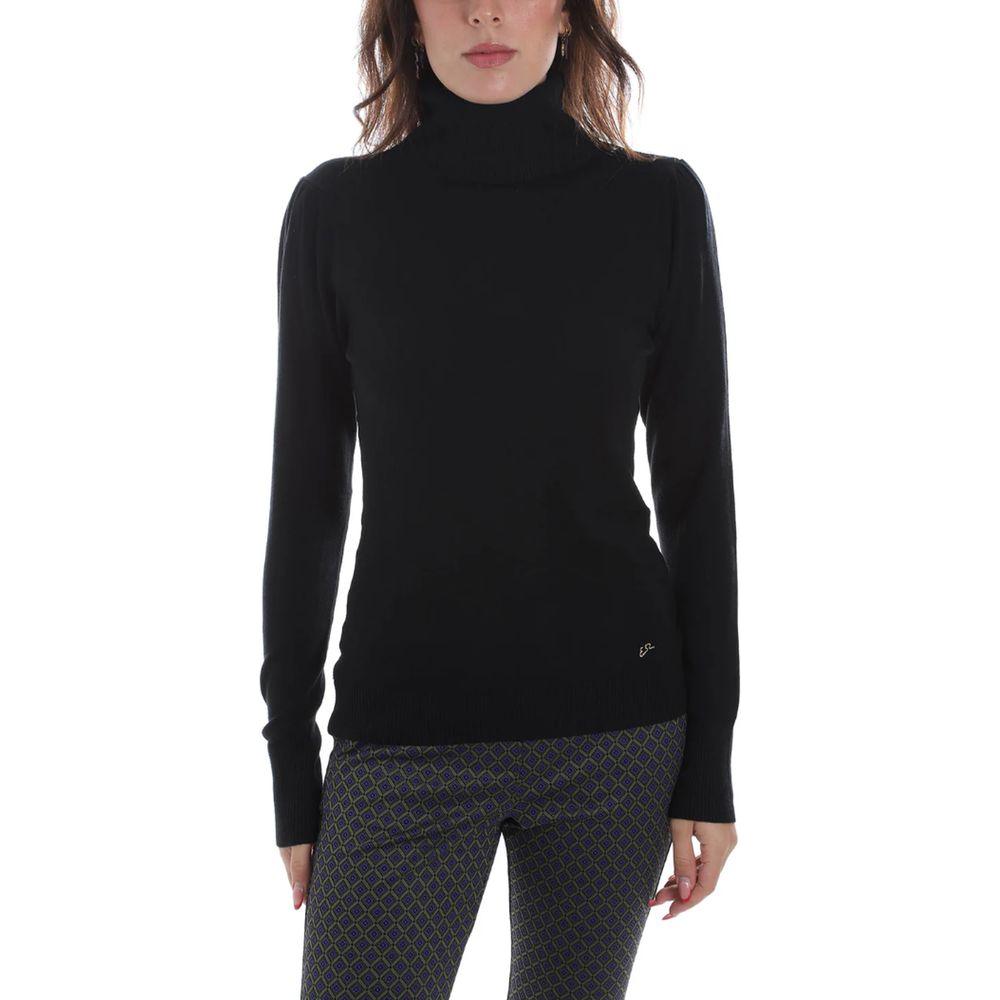 Yes Zee Black Viscose Sweater Yes Zee