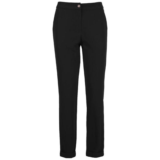 Yes Zee Black Polyester Jeans & Pant Yes Zee