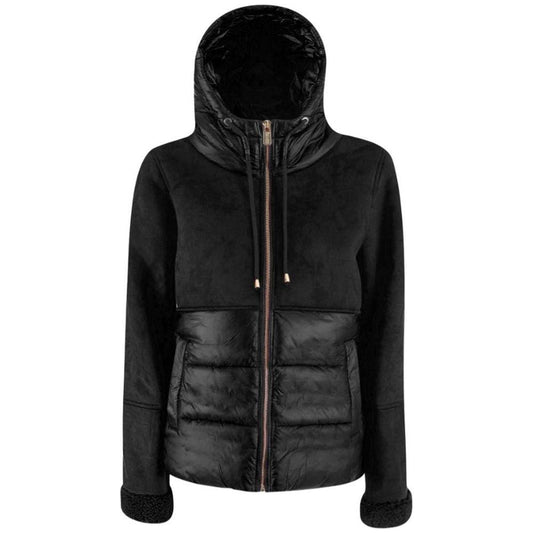 Yes Zee Black Nylon Women Jacket Yes Zee