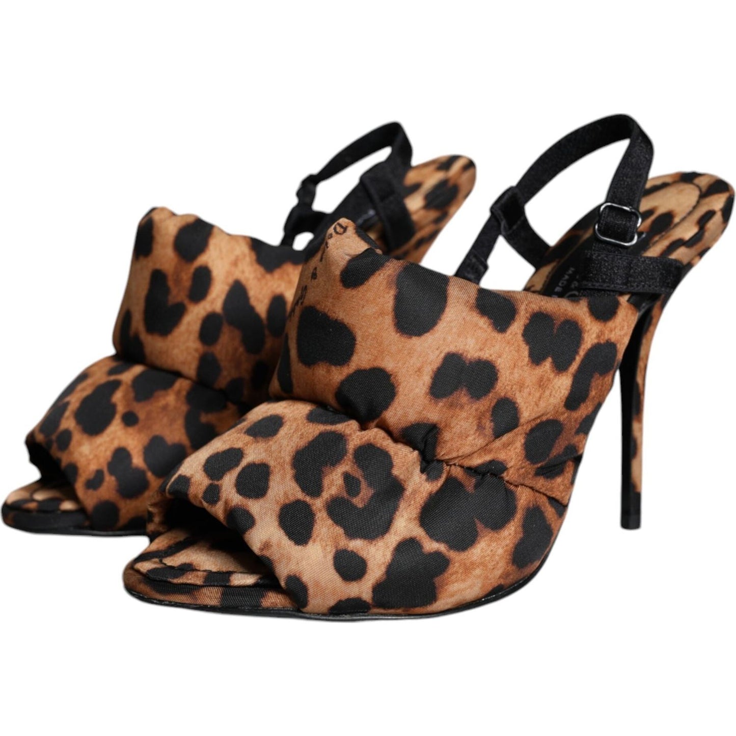 Dolce & Gabbana Brown Leopard Keira Slingback Sandals Shoes Dolce & Gabbana