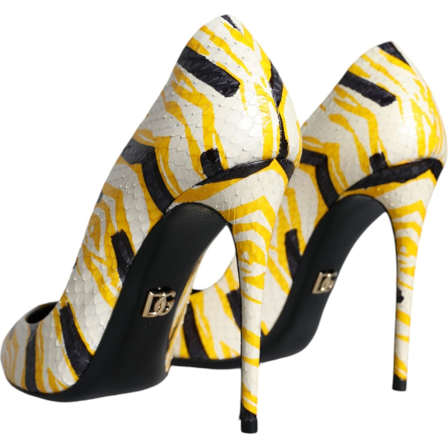 Dolce & Gabbana Multicolor Stripes Leather High Heels Pumps Shoes Dolce & Gabbana