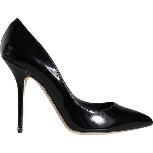 Dolce & Gabbana Black Patent Leather Bellucci Pumps Heels Shoes Dolce & Gabbana