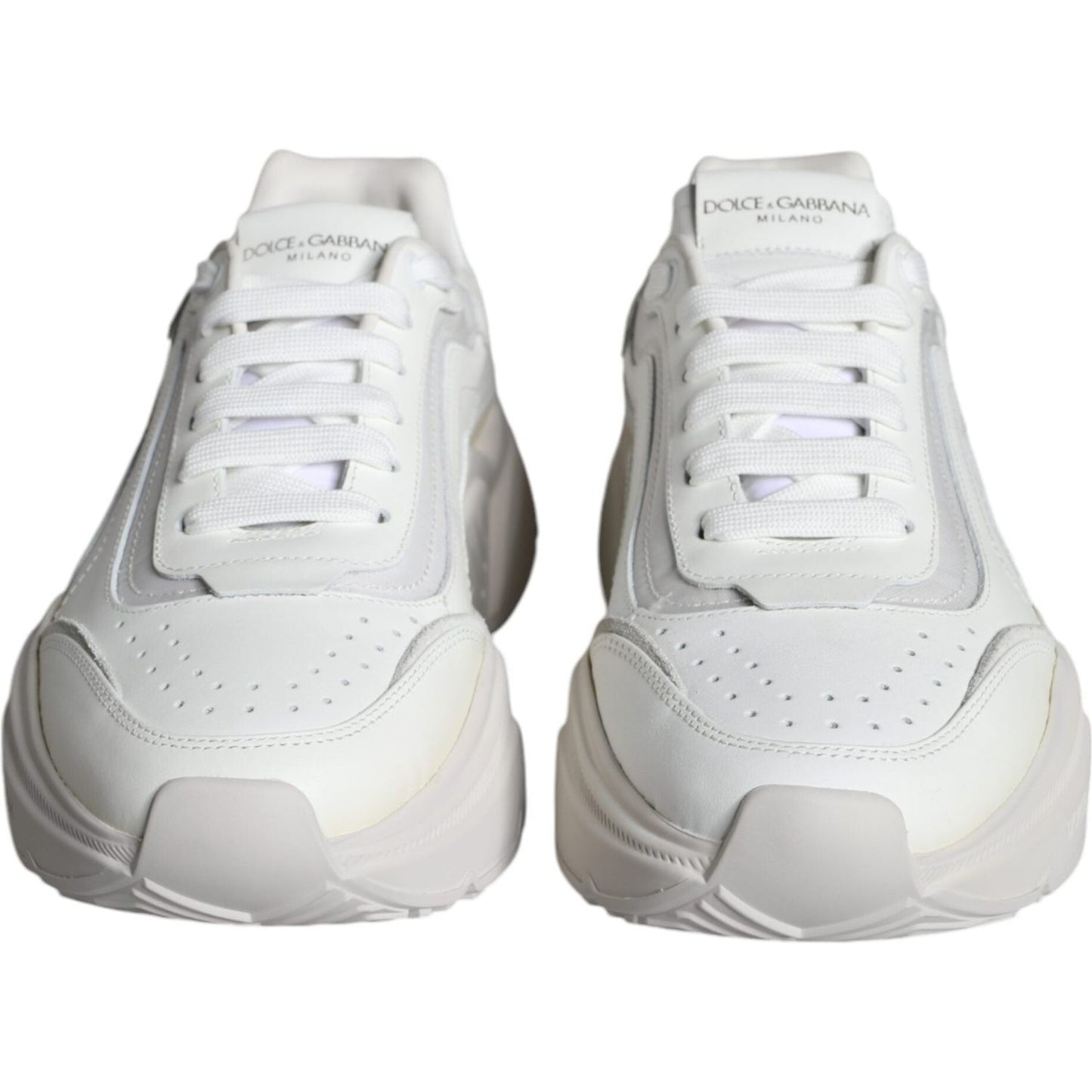 Dolce & Gabbana White DAYMASTER Calf Leather Sneakers Shoes Dolce & Gabbana