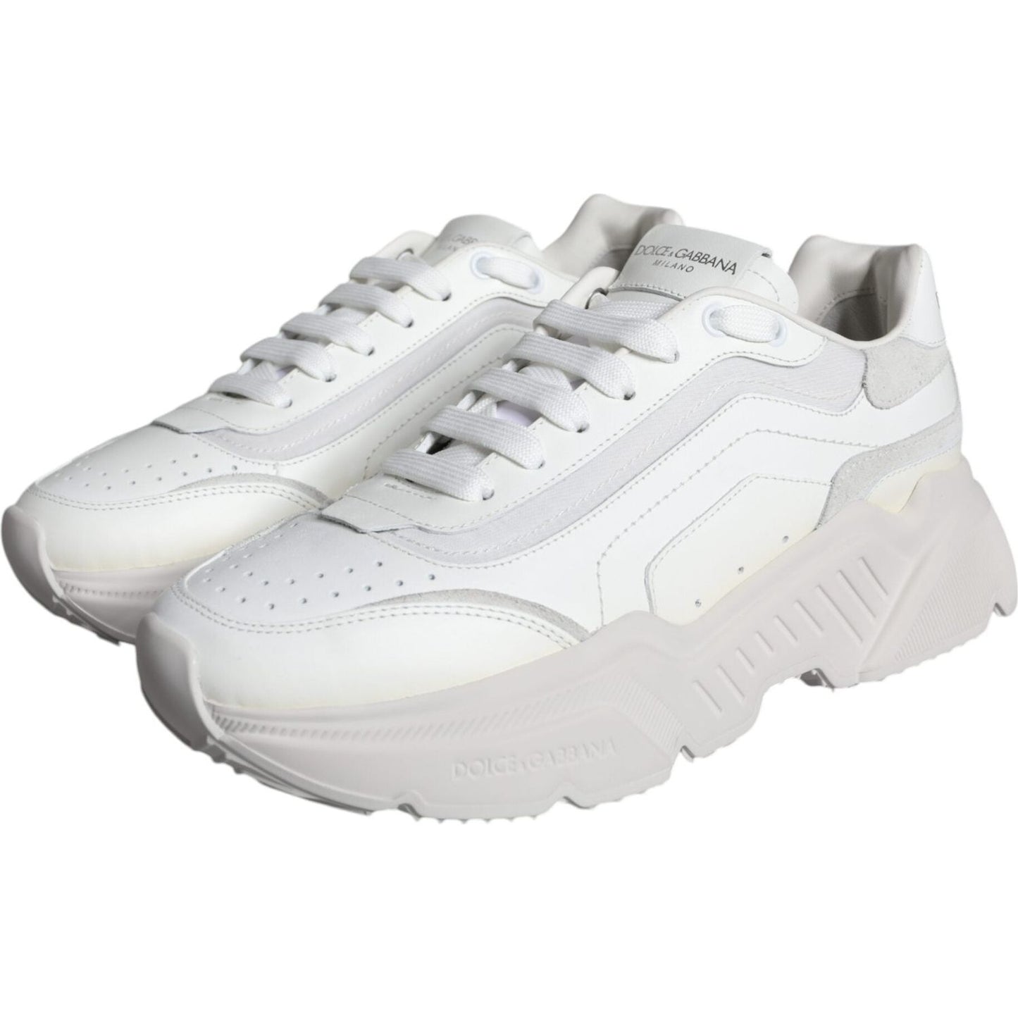 Dolce & Gabbana White DAYMASTER Calf Leather Sneakers Shoes Dolce & Gabbana