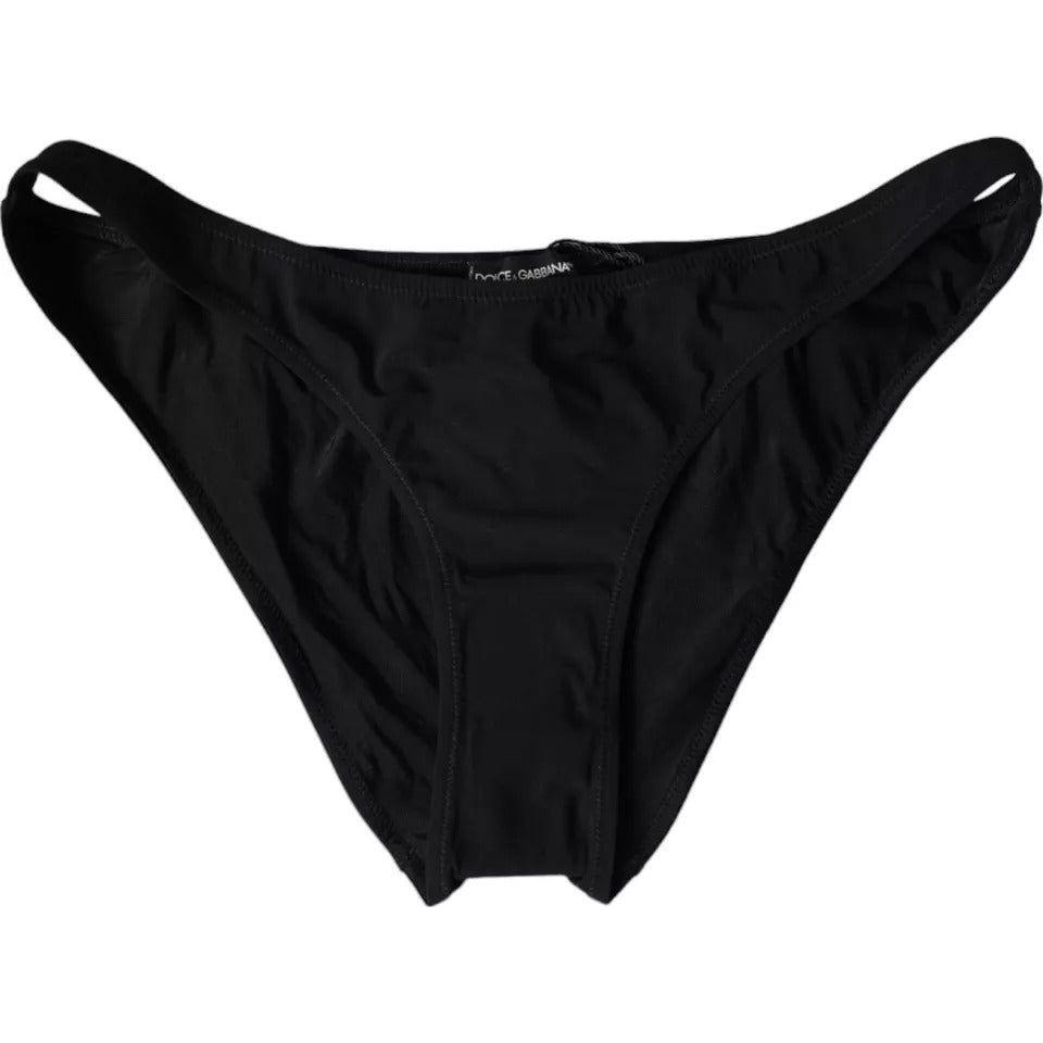 Dolce & Gabbana Black Nylon Swimwear Beachwear Bottom Bikini Dolce & Gabbana