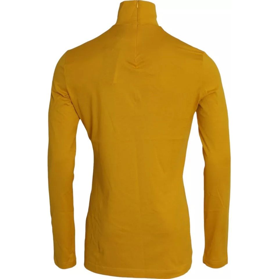 Dolce & Gabbana Dark Yellow Turtleneck Long Sleeves Sweater Dolce & Gabbana