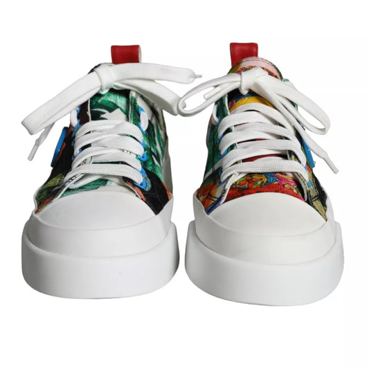 Dolce & Gabbana Multicolor Patchwork Low Top Sneakers Shoes Dolce & Gabbana