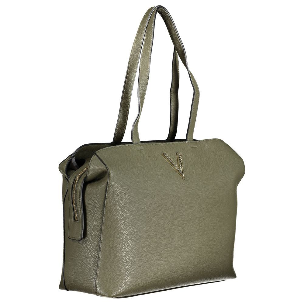 Front view with bag zipped and handles upright.