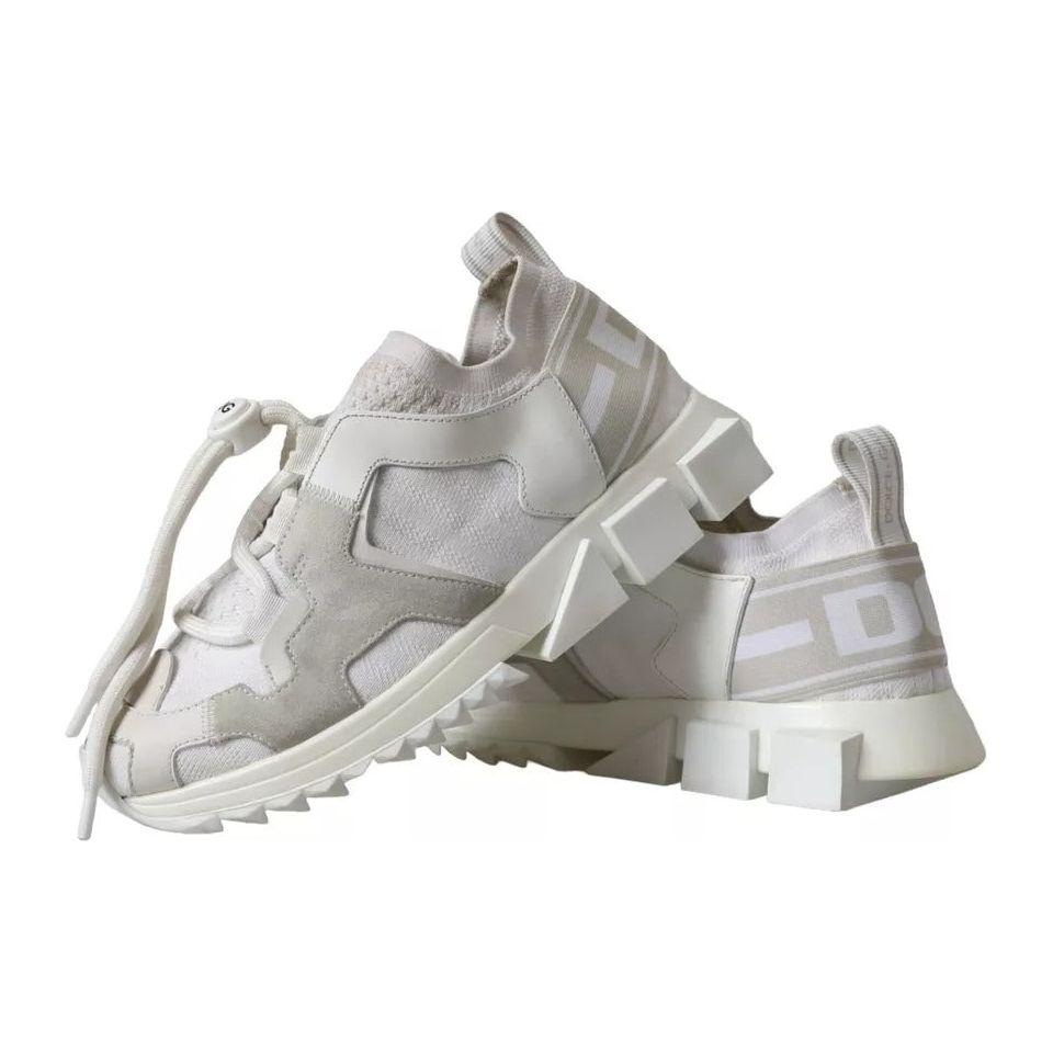 Dolce & Gabbana White Mesh Sorrento Trekking Sneakers Shoes Dolce & Gabbana