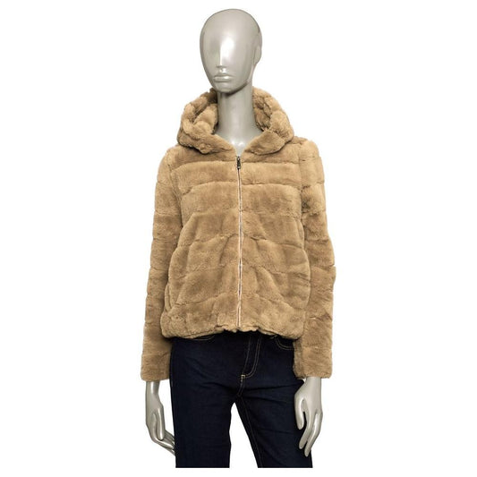 Baldinini Trend Beige Polyester Women Jacket Baldinini Trend