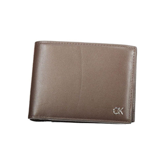 Calvin Klein Brown Leather Wallet Calvin Klein