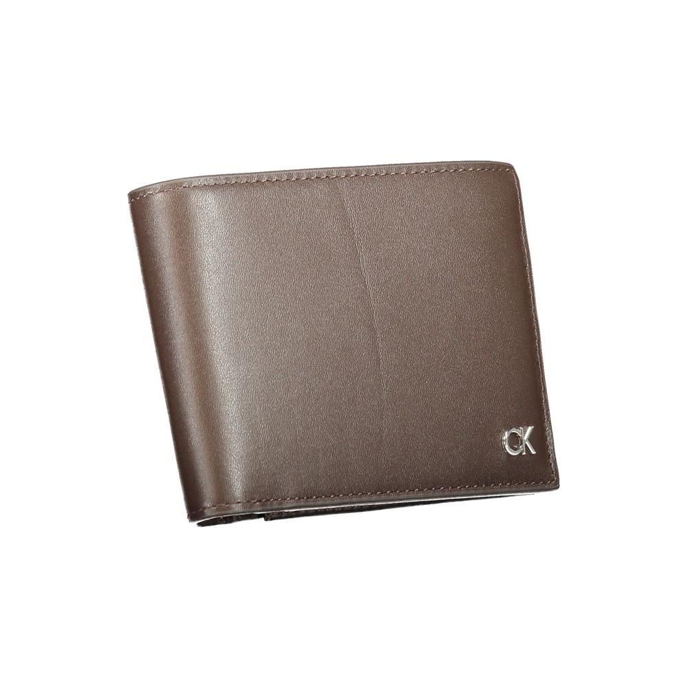 Calvin Klein Brown Leather Wallet Calvin Klein