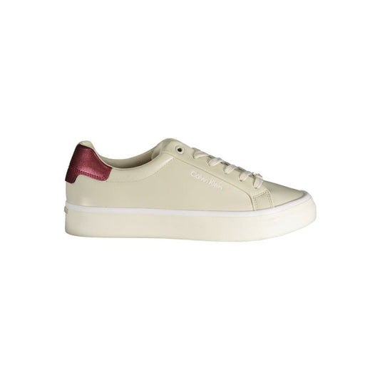 Calvin Klein Beige Polyester Sneaker Calvin Klein