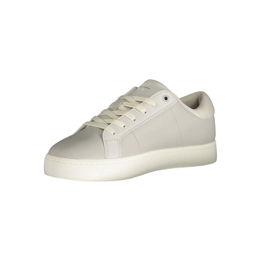 Calvin Klein Gray Leather Mens Sneaker Calvin Klein