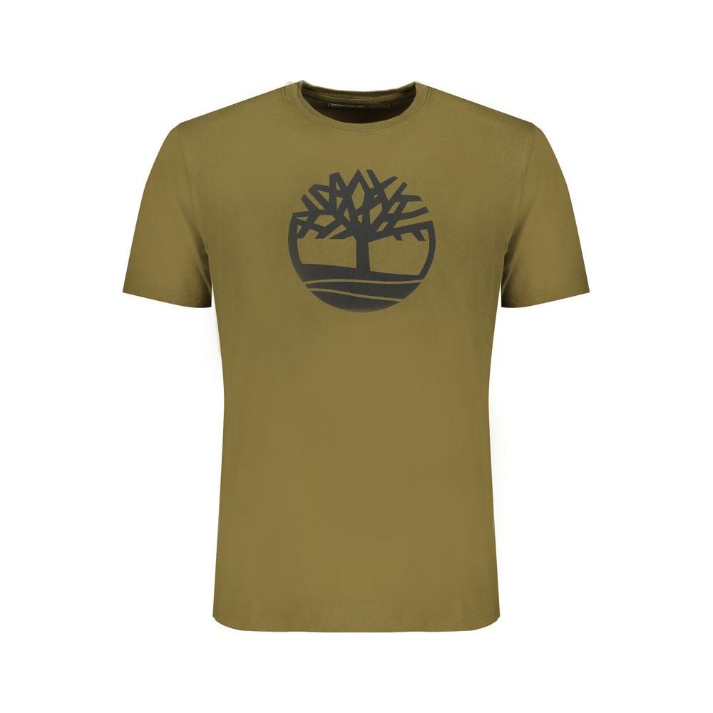 Timberland Green Cotton Men T-Shirt Timberland