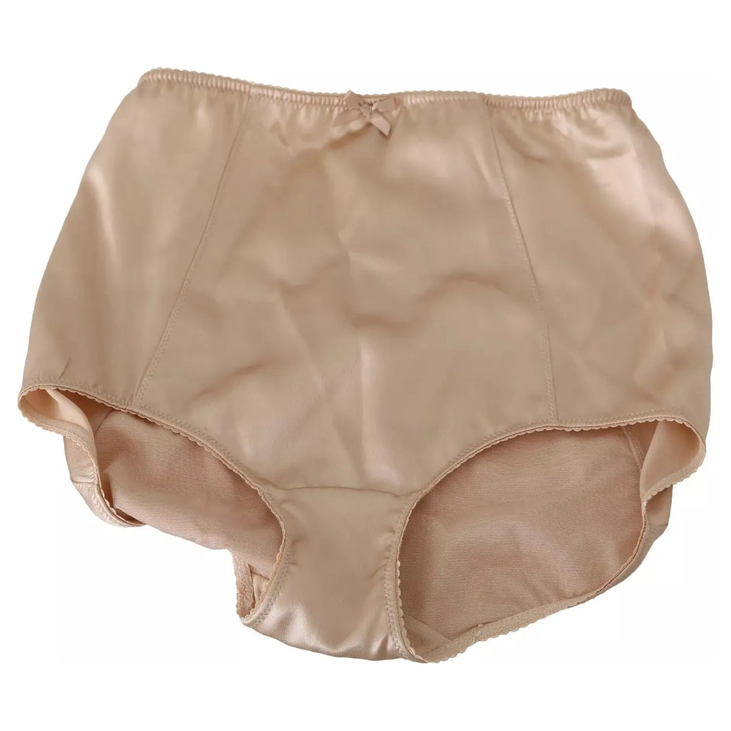 Dolce & Gabbana Beige Flower Logo Stretch Bottoms Underwear Dolce & Gabbana