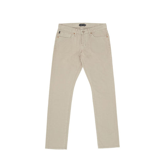 Tom Ford Beige Cotton Jeans & Pant Tom Ford