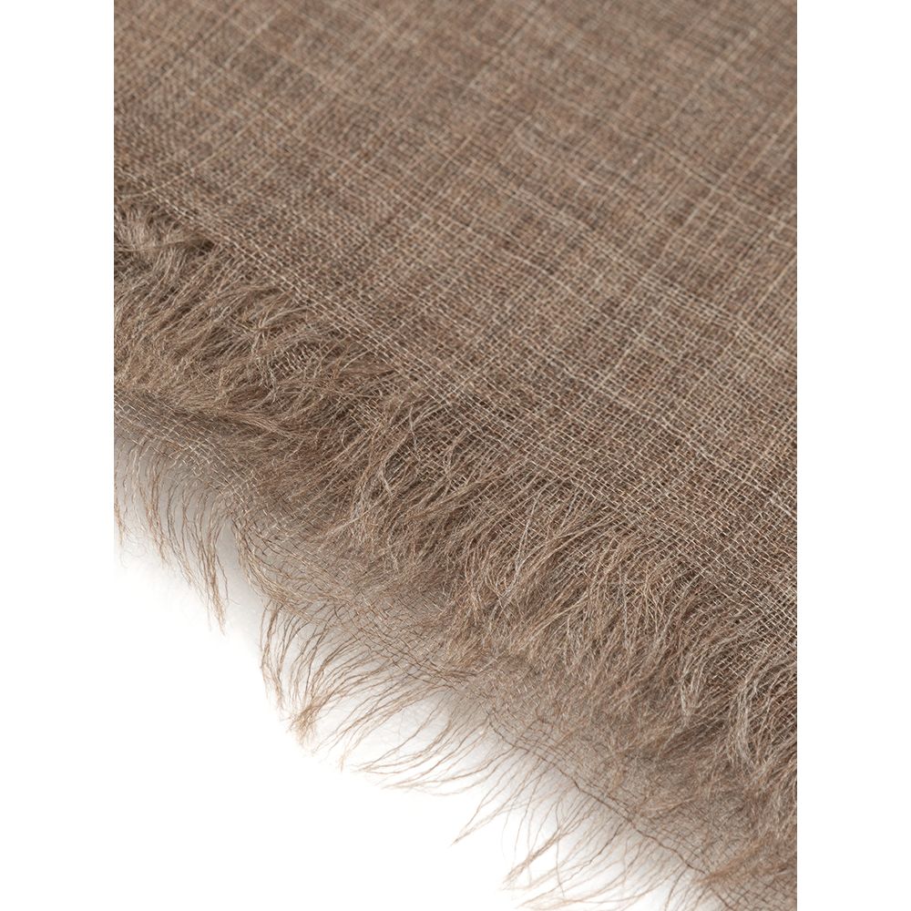 Tessitura di Novara Brown Cashmere Scarf Tessitura di Novara