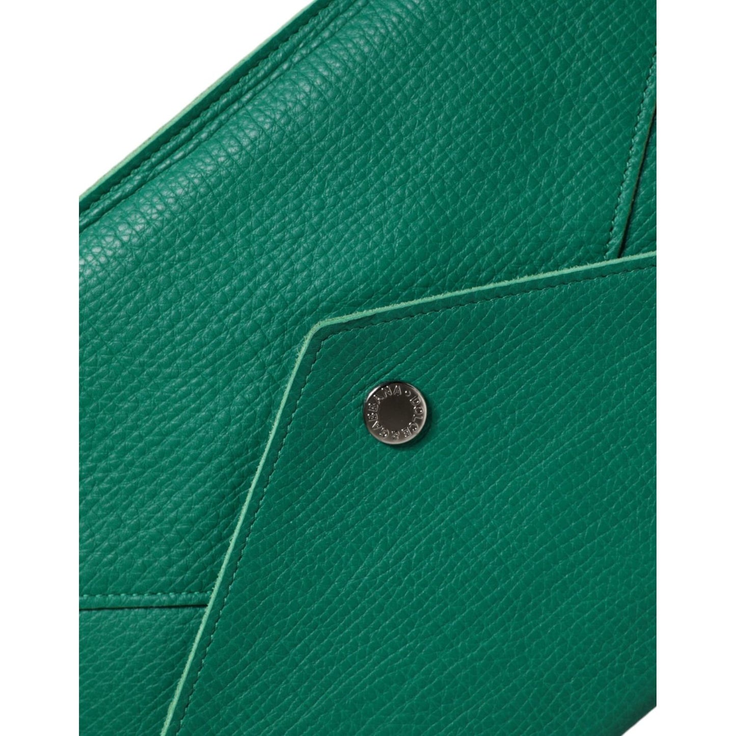 Dolce & Gabbana Green Leather Handbag Clutch Mini Purse Pouch Tablet Case Dolce & Gabbana