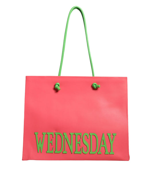 Alberta Ferretti Pink Leather Weekend Wednesday Shopping Tote Bag Alberta Ferretti