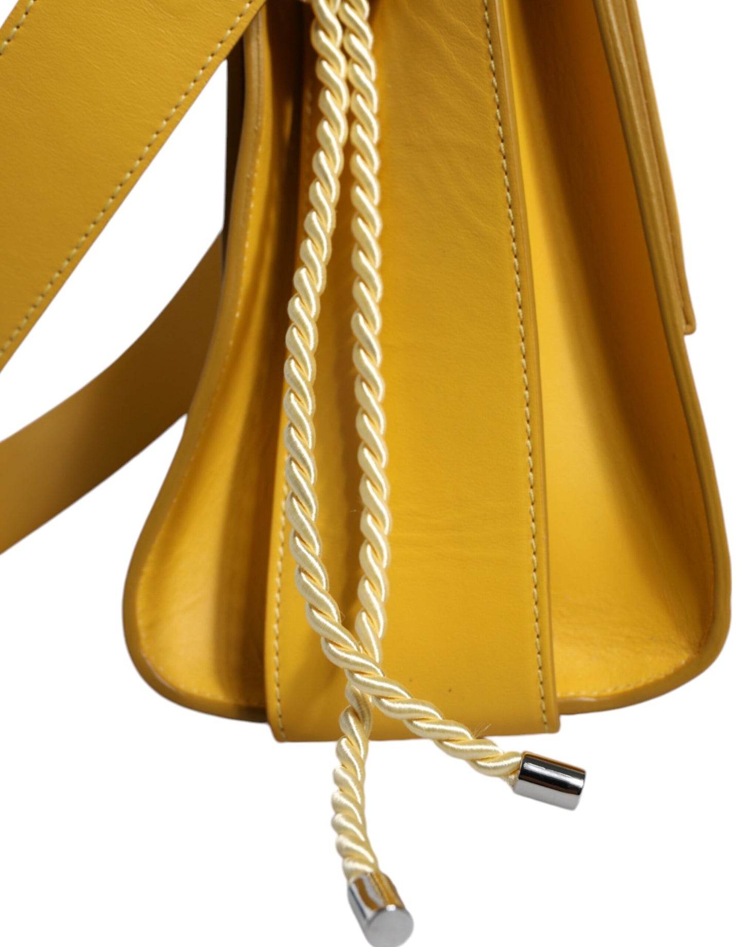 Patrizia Pepe Yellow Leather Shoulder Strap Top Handle Bag Patrizia Pepe