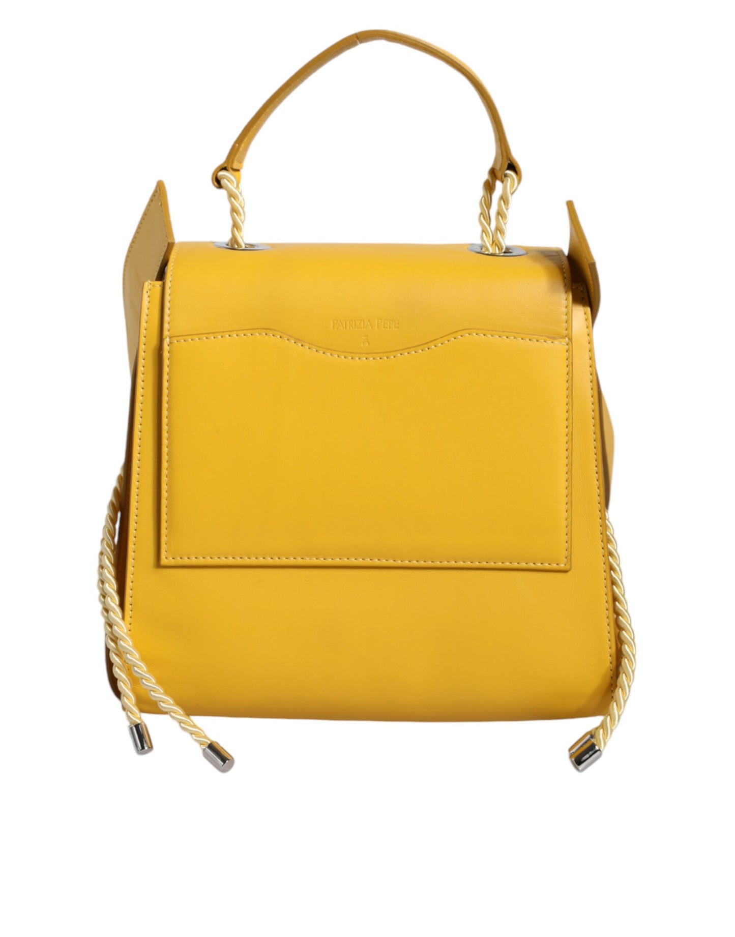 Patrizia Pepe Yellow Leather Shoulder Strap Top Handle Bag Patrizia Pepe