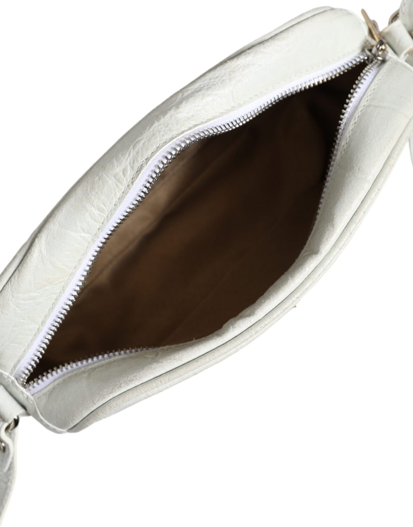 Aniye By White Croc Print Leather Crossbody Sling Bag Aniye By