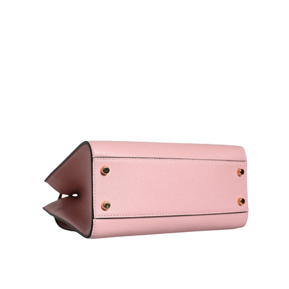 Versace Pink Small Top Handle Grainy Calf Leather Crossbody Bag Versace