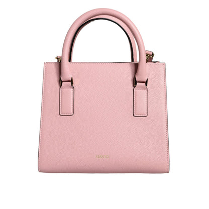 Versace Pink Small Top Handle Grainy Calf Leather Crossbody Bag Versace