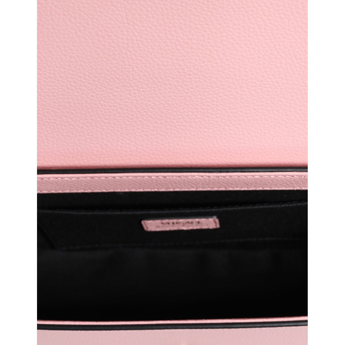 Versace Pink Grainy Calf Leather Logo Crossbody Shoulder Bag Versace