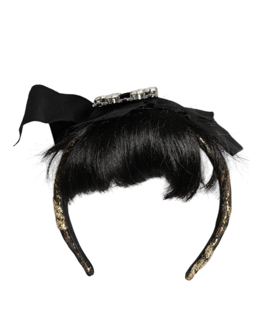 Dolce & Gabbana Black Hair Parrucchiera Crystal Headband Diadem Dolce & Gabbana