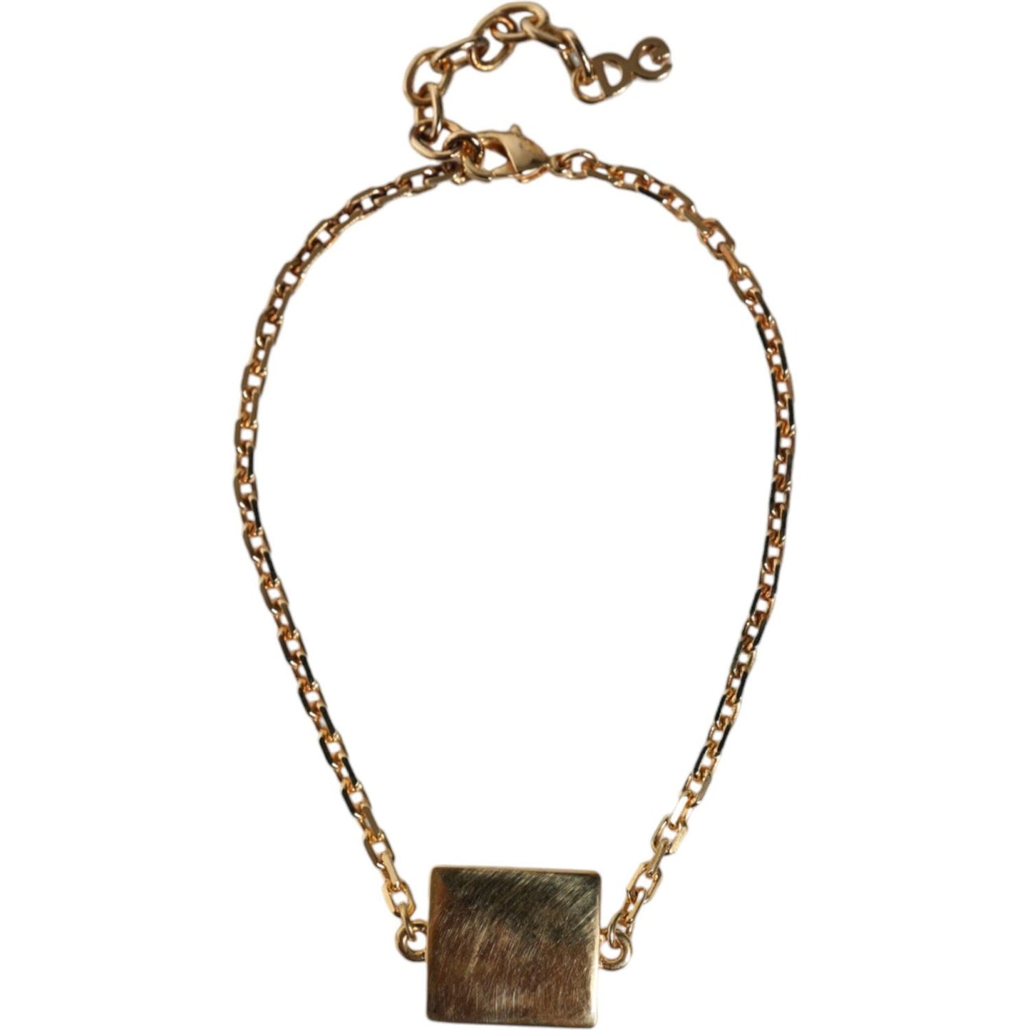 Dolce & Gabbana Gold Brass Chain Logo Sicily Pendant Necklace Dolce & Gabbana