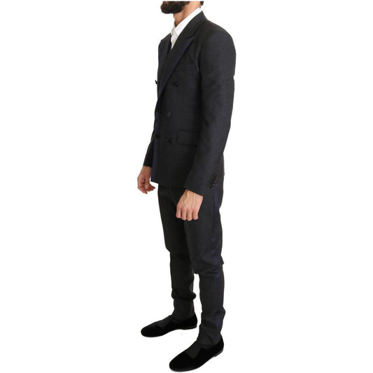 Dolce & Gabbana Elegant Gray Polka Dot 3-Piece Suit Suit Dolce & Gabbana