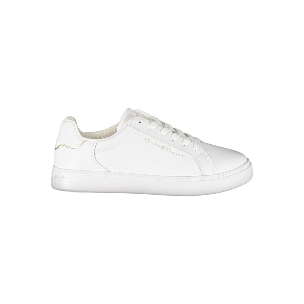 Tommy Hilfiger White Leather Women Sneaker Tommy Hilfiger