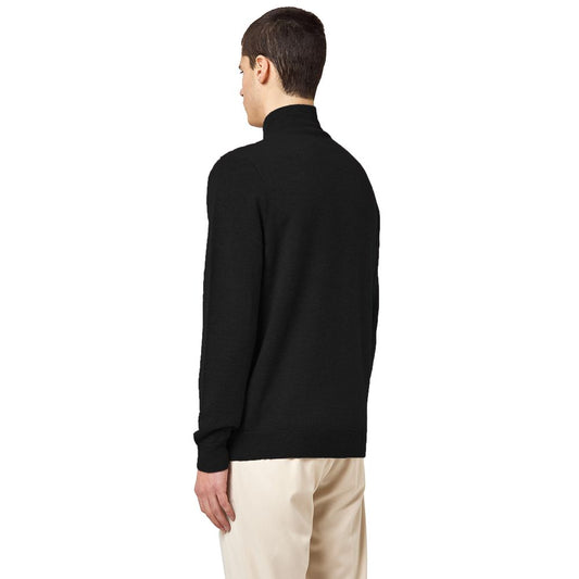 Alpha Studio Black Wool Sweater Alpha Studio