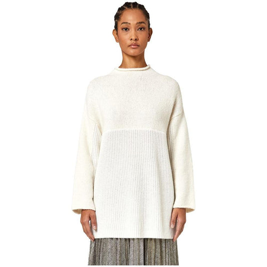 Alpha Studio White Wool Riciclata Sweater Alpha Studio