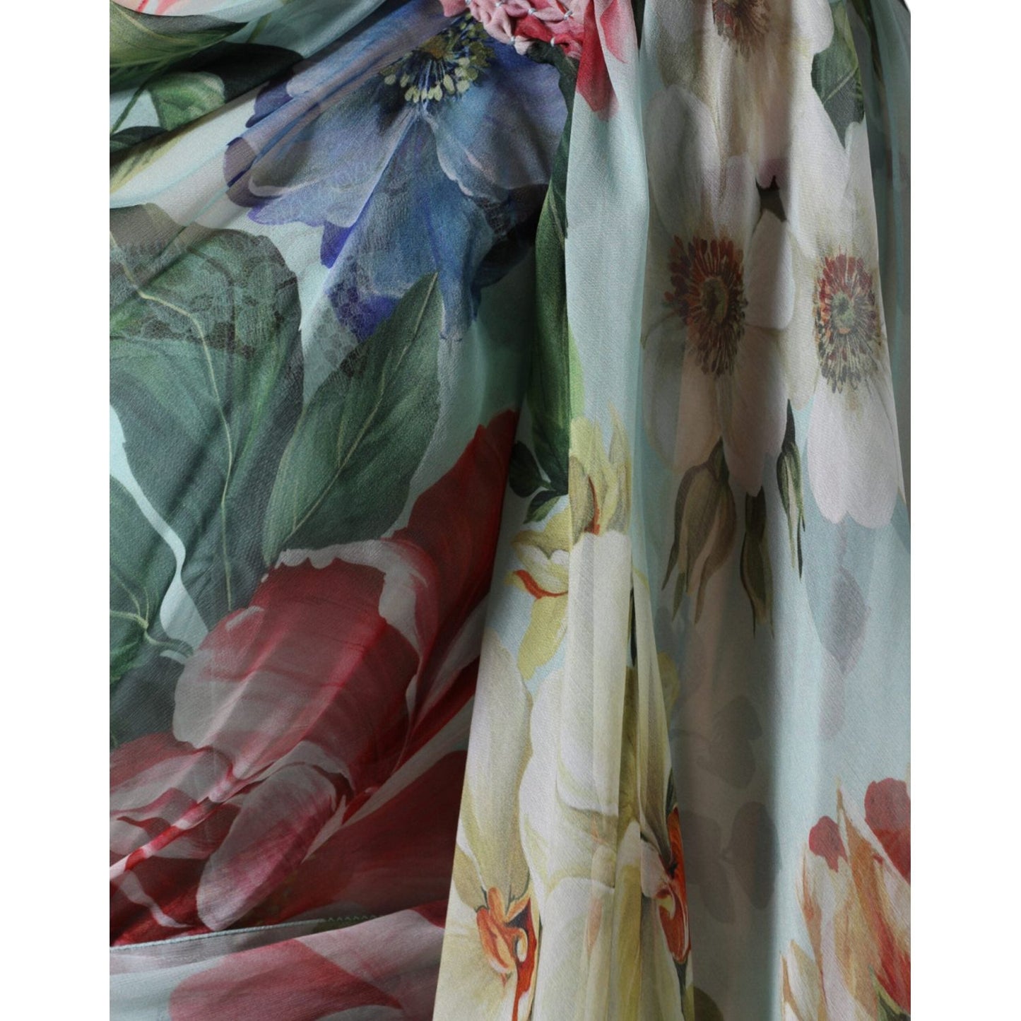 Dolce & Gabbana Multicolor Floral Silk Long Gown Dress Dolce & Gabbana