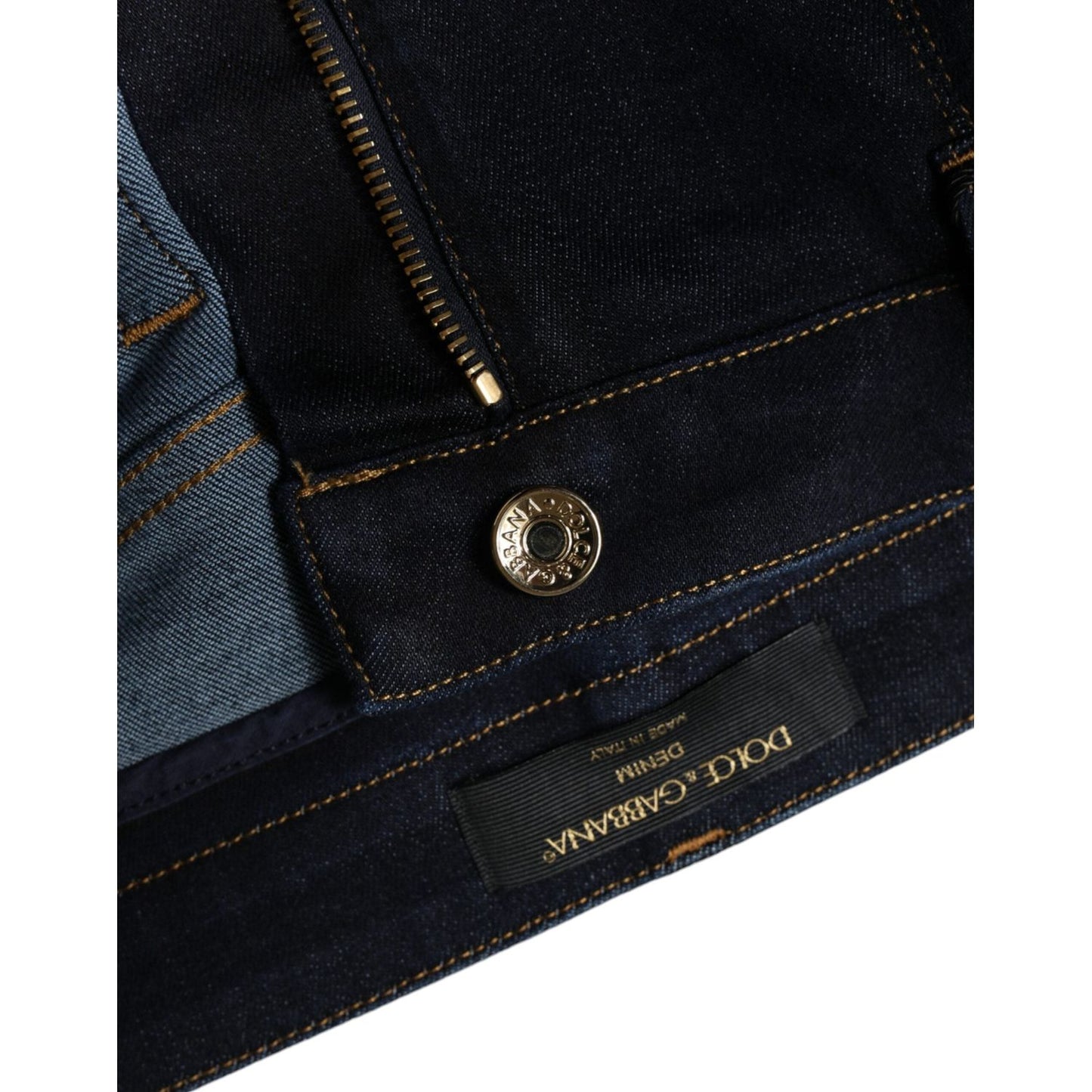 Dolce & Gabbana Black Cotton Blend Skinny Denim Jeans Dolce & Gabbana