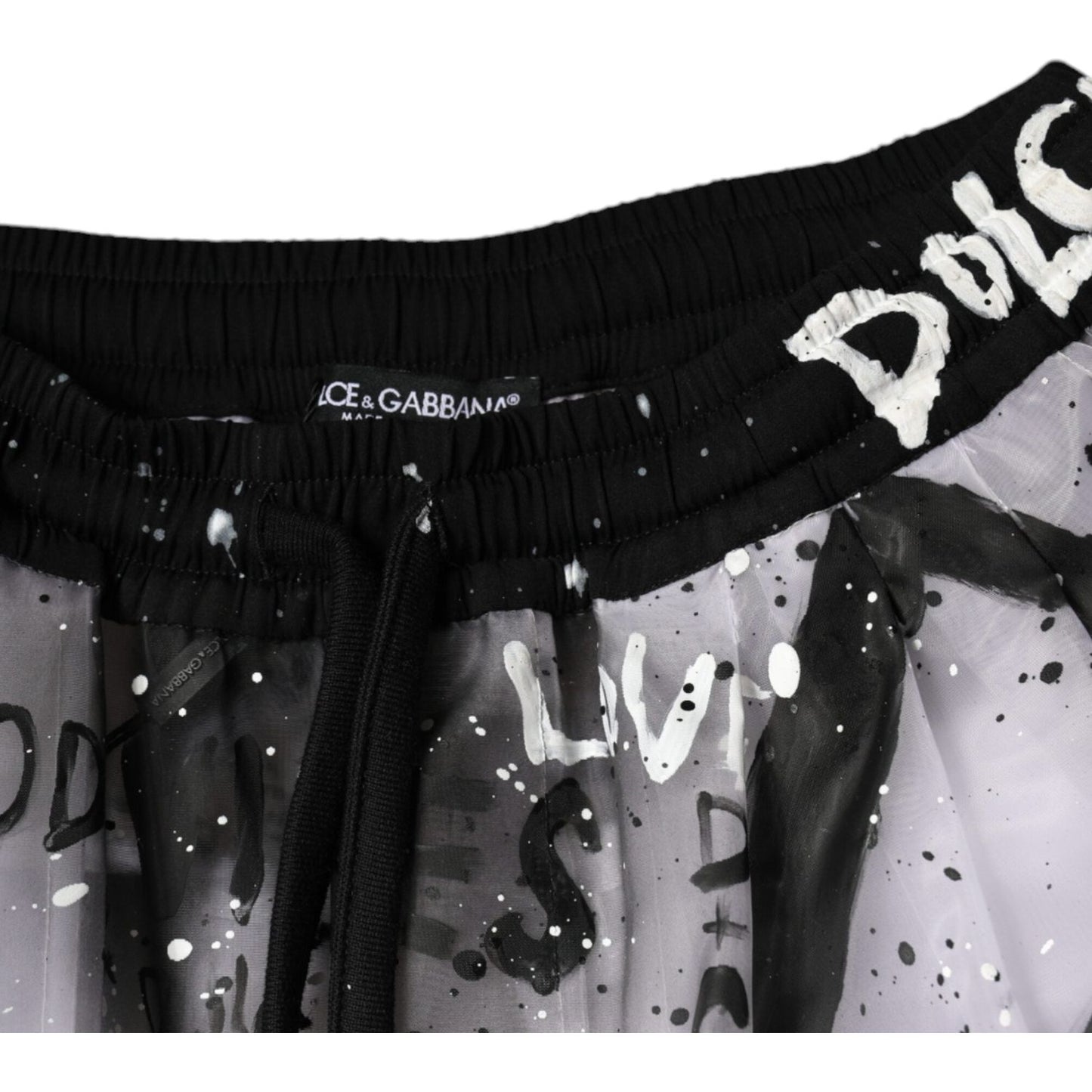 Dolce & Gabbana White See Through Logo Cropped Cargo Pants Dolce & Gabbana