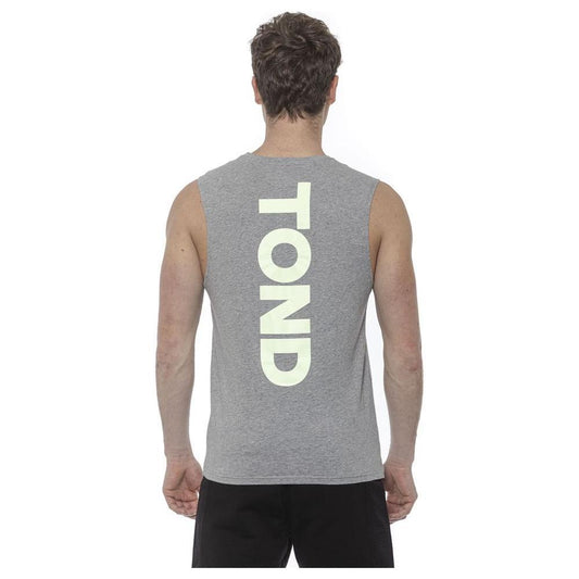 Tond Gray Cotton Men Tank Top