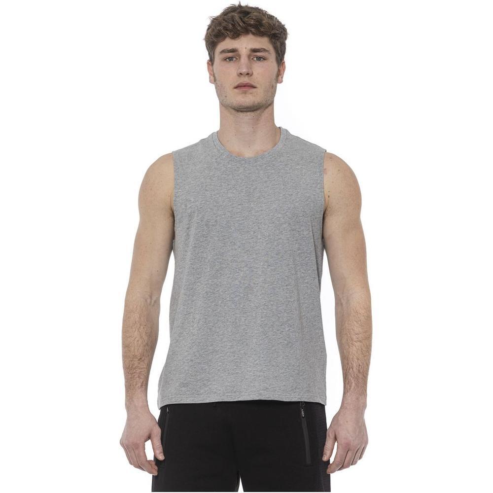 Tond Gray Cotton Men Tank Top