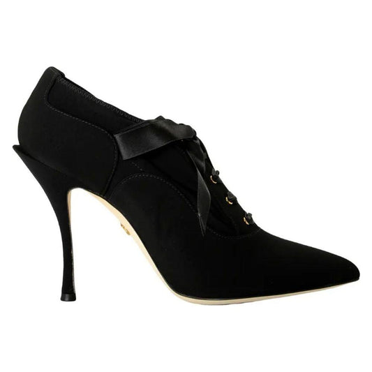 Dolce & Gabbana Black Viscose Pump Dolce & Gabbana