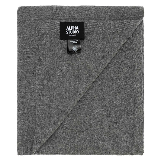 Alpha Studio Gray Cashmere Scarf Alpha Studio