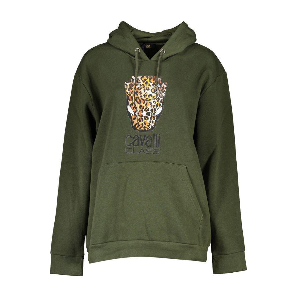 Cavalli Class Green Cotton Sweater Cavalli Class